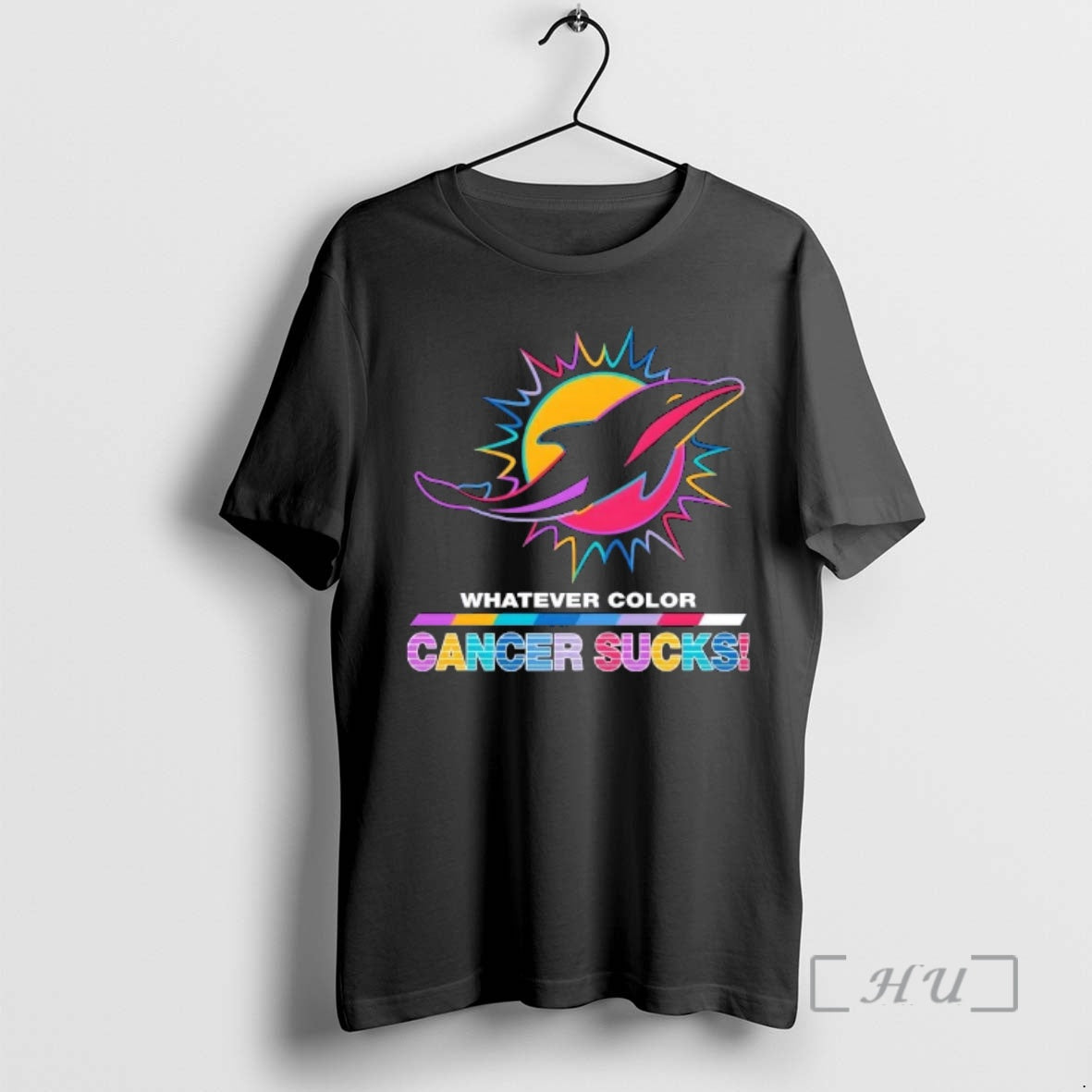 Officials Miami Dolphins Football Whatever Color Cancer Sucks Logo Colors