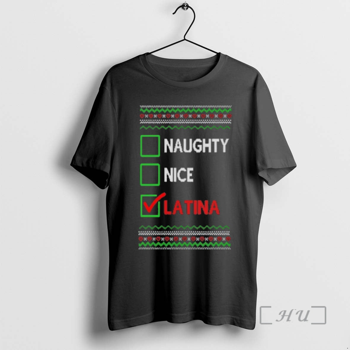 Officials Naughty Nice Latina Ugly Christmas Sweat