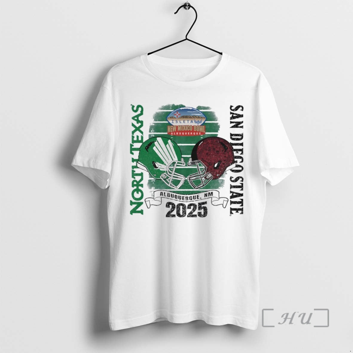 Officials North Texas Mean Green Vs San Diego State Aztecs 2025 New Mexico Bowl Helmet
