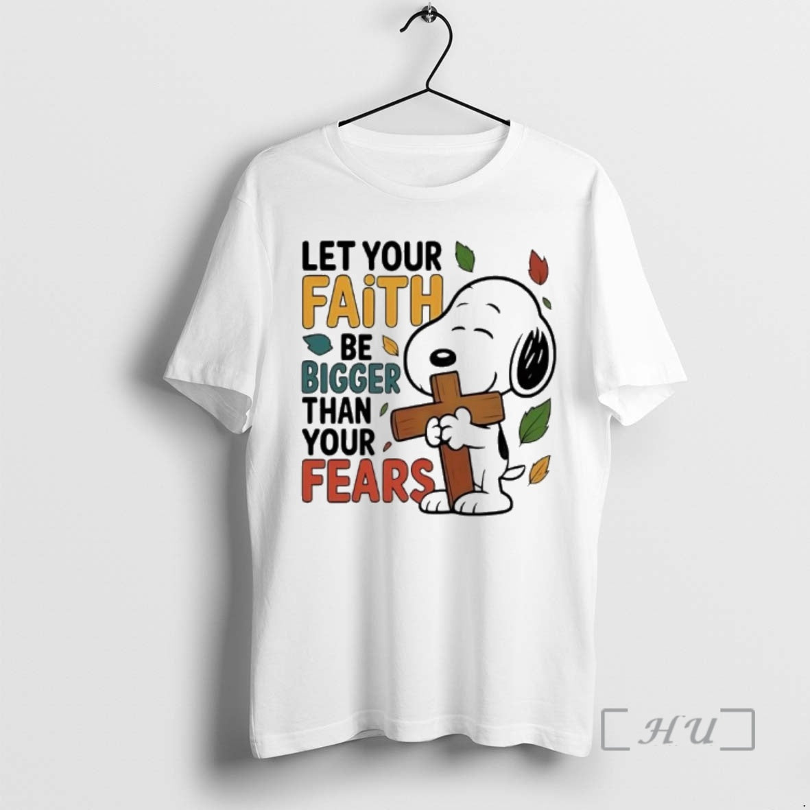 Officials Peanuts Cross Let Your Faith Be Bigger Than Your Fears Premium T Shirts Sweater