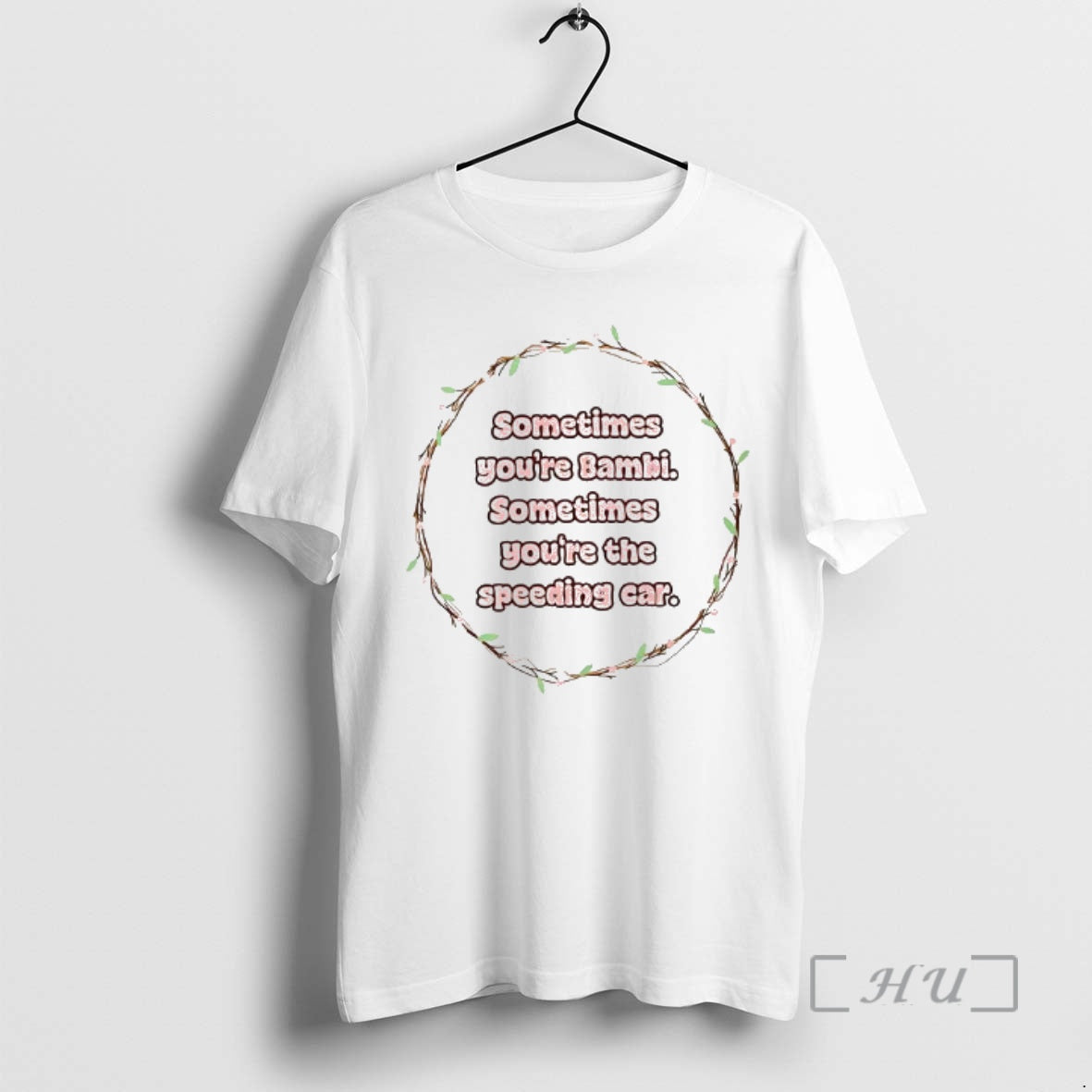 Officials Sometimes Youre Bambi Sometimes Youre The Speeding Car Cartoon Logo Woman Premium T Shirts