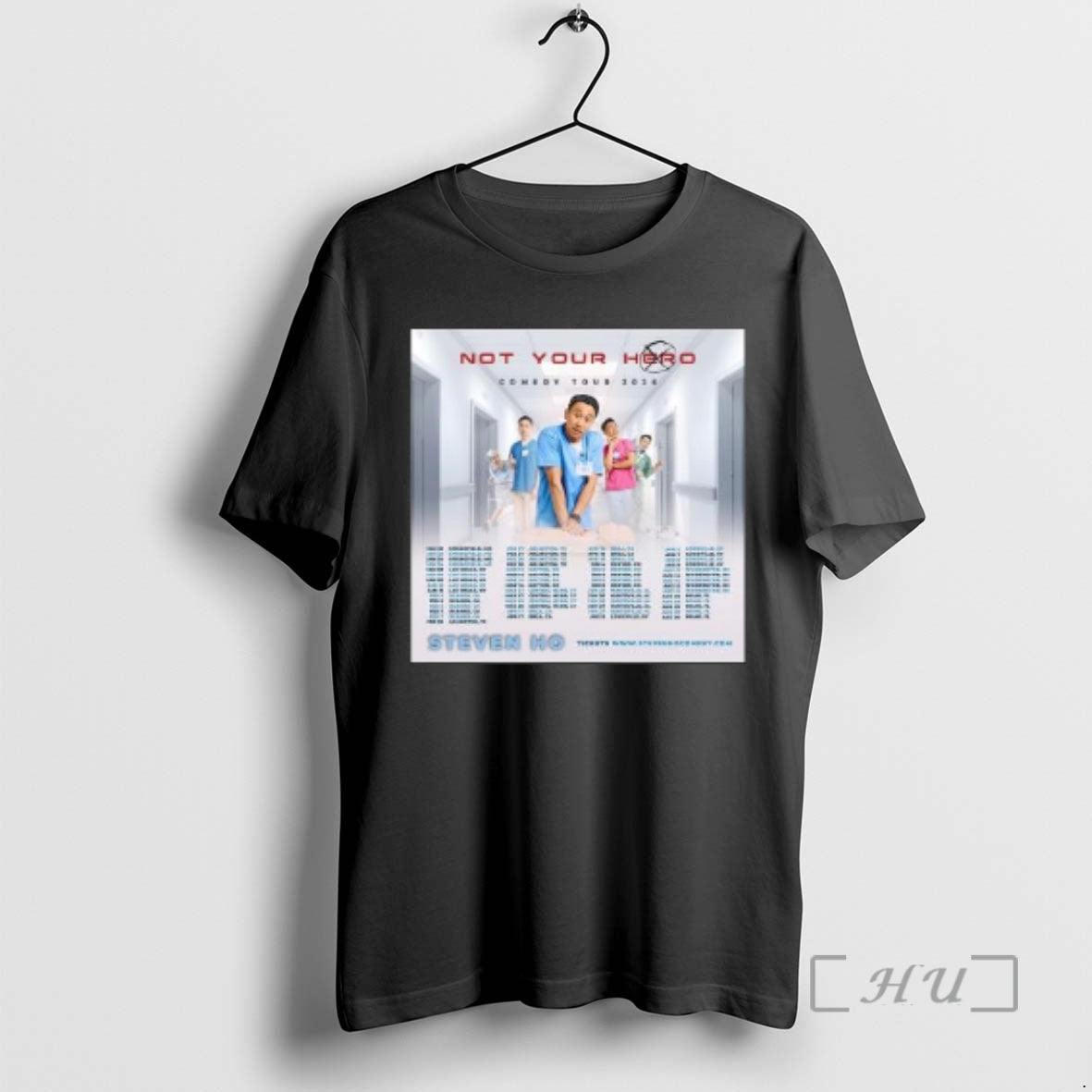 Officials Steven Ho The Not Your Hero Comedy Tour 2026 Circle Black Premium T Shirts