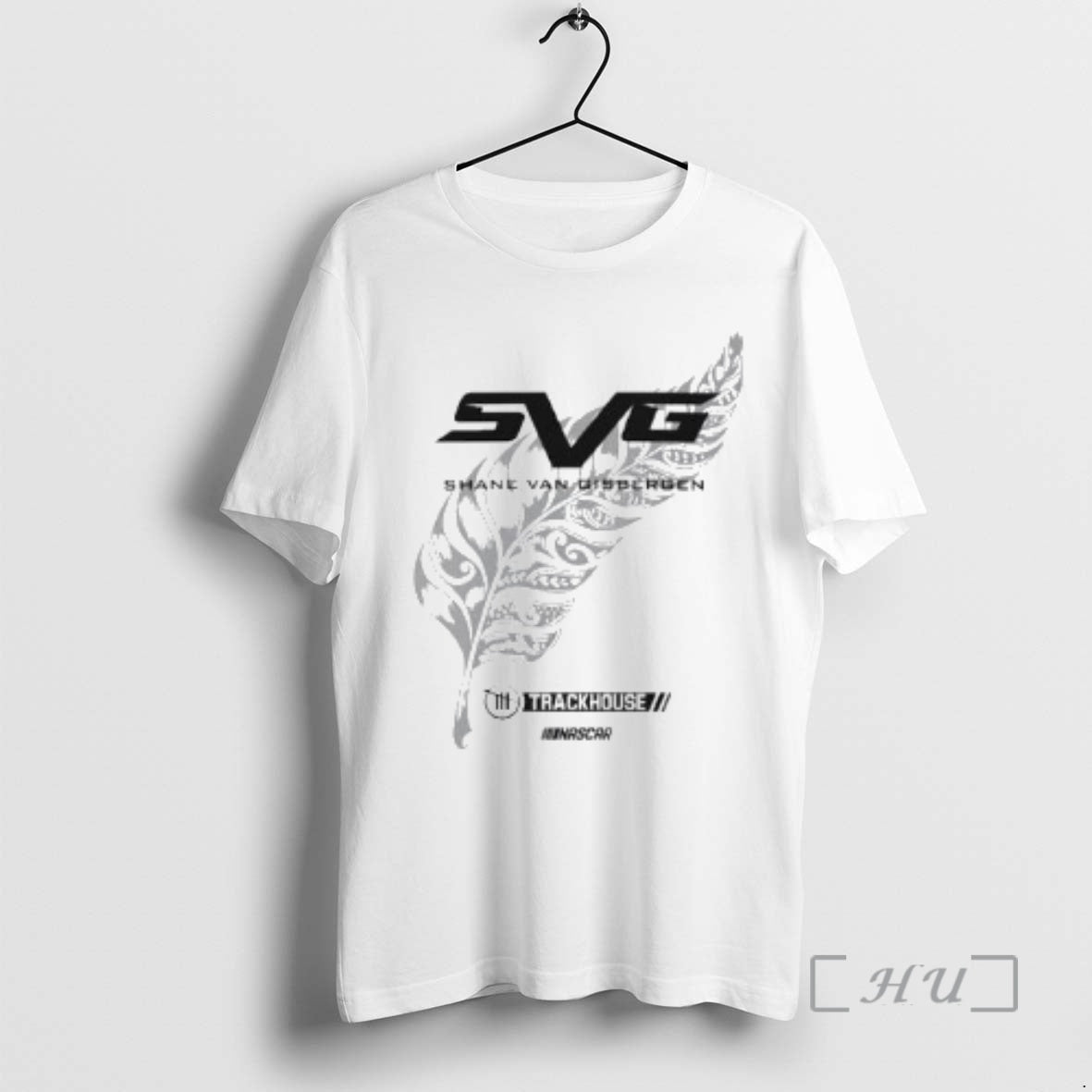 Officials Svg Shane Van Gisbergen Trackhouse Nascar Silver Fern Logo Circle White Premium T Shirts