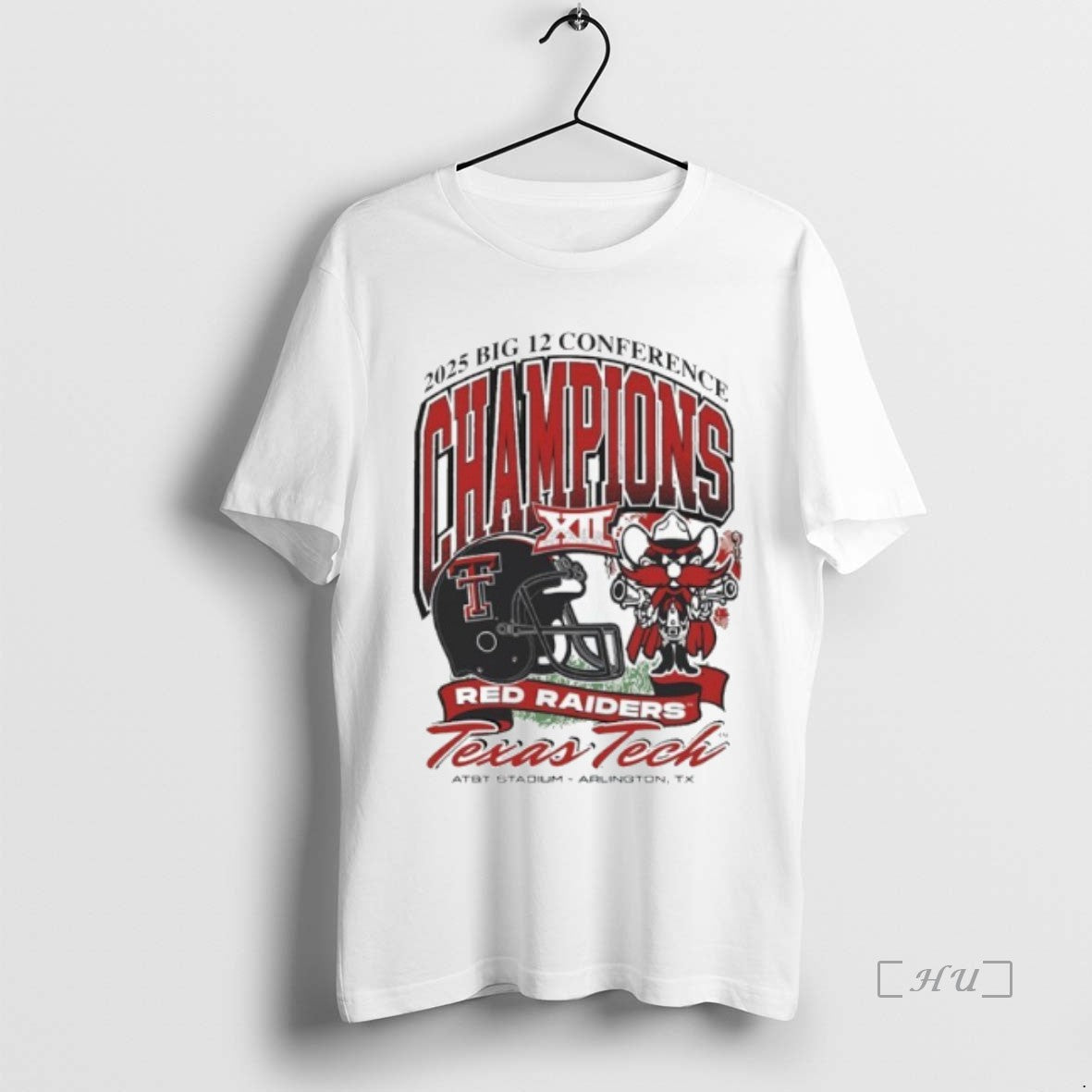 Officials Texas Tech Red Raiders 2025 Big 12 Football Champions Mascot Premium T Shirts Sweater