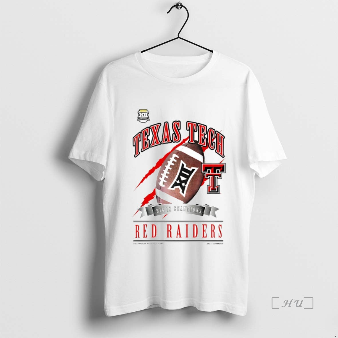 Officials Texas Tech Red Raiders Big 12 Champions 2025 Scratches Graphic Circle Premium T Shirts