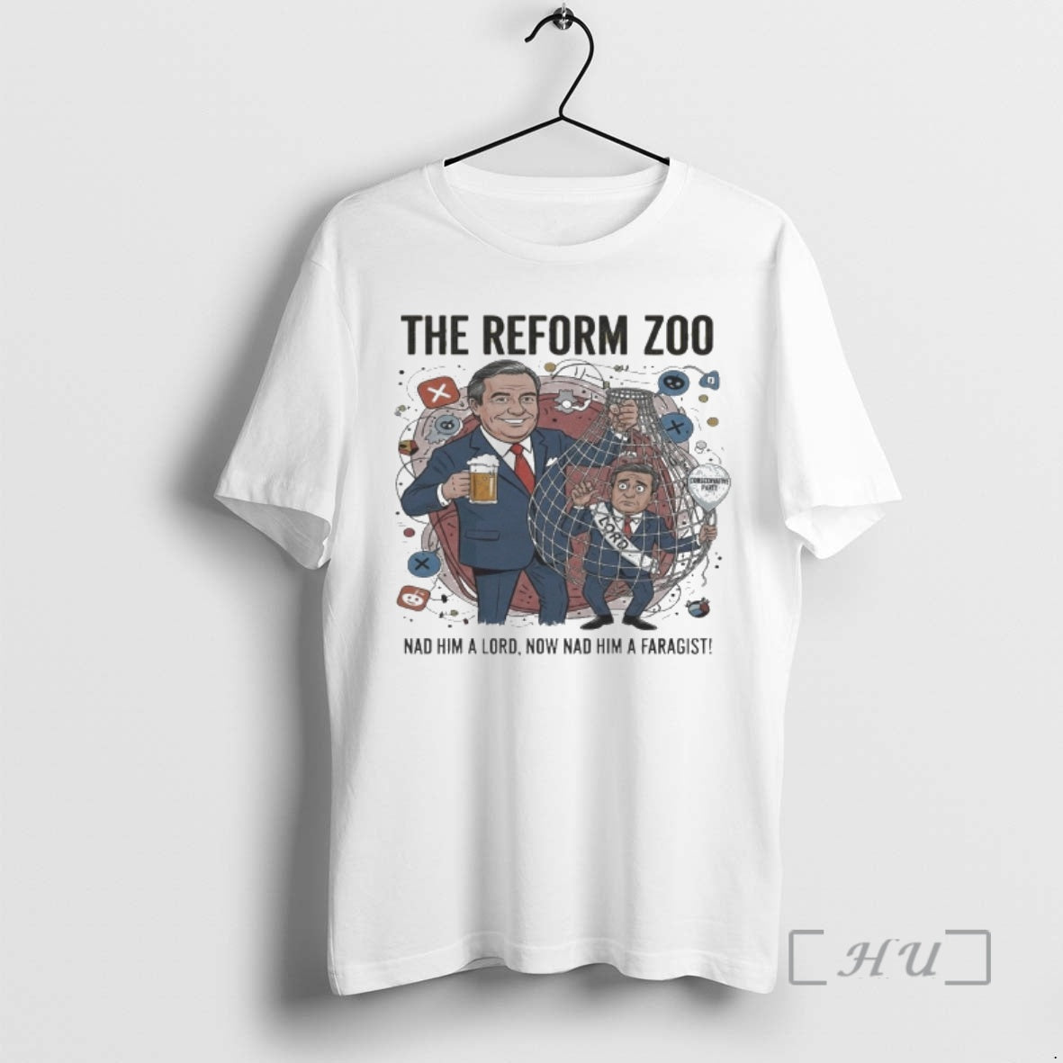 Officials The Reform Zoo No Peerage No Problem Funny Reform Uk Zahawi Political Satire Premium