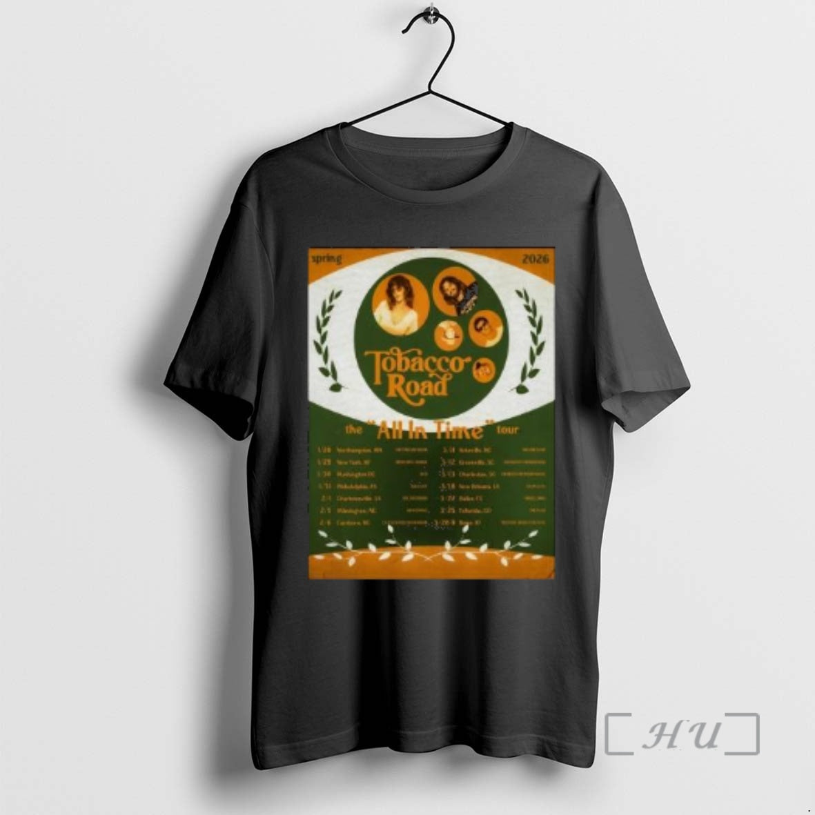 Officials Tobacco Road The All In Time Tour Spring 2026 Circle Black Premium T Shirts