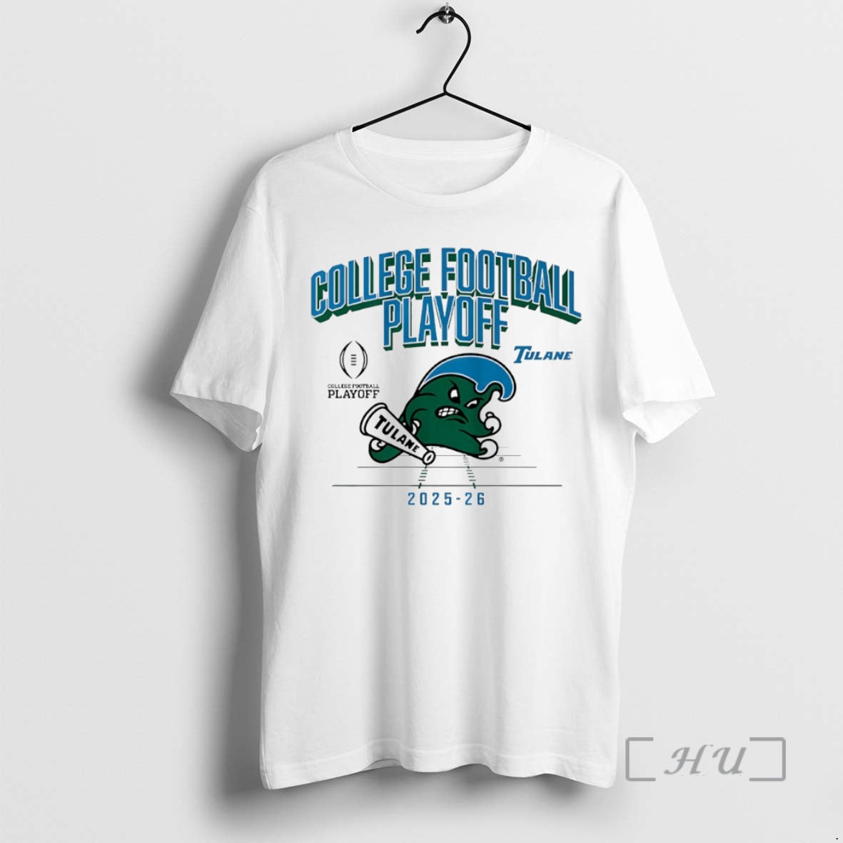 Officials Tulane Green Wave 2025 2026 College Football Playoff Mascot Circle Premium T Shirts Sweater