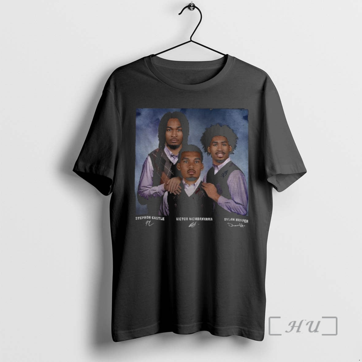 Officials Victor Wembanyama Dylan Harper Stephon Castle Basketball San Antonio Step Bros Premium T Shirts