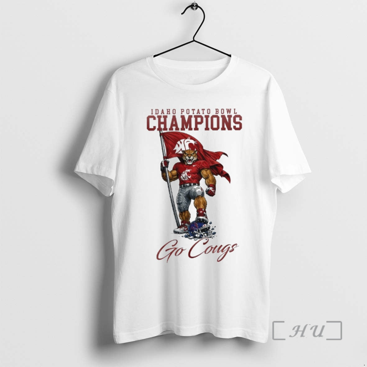 Officials Washington State Cougars Ncaa 2025 Idaho Potato Bowl Champions Go Cougs Mascot Premium