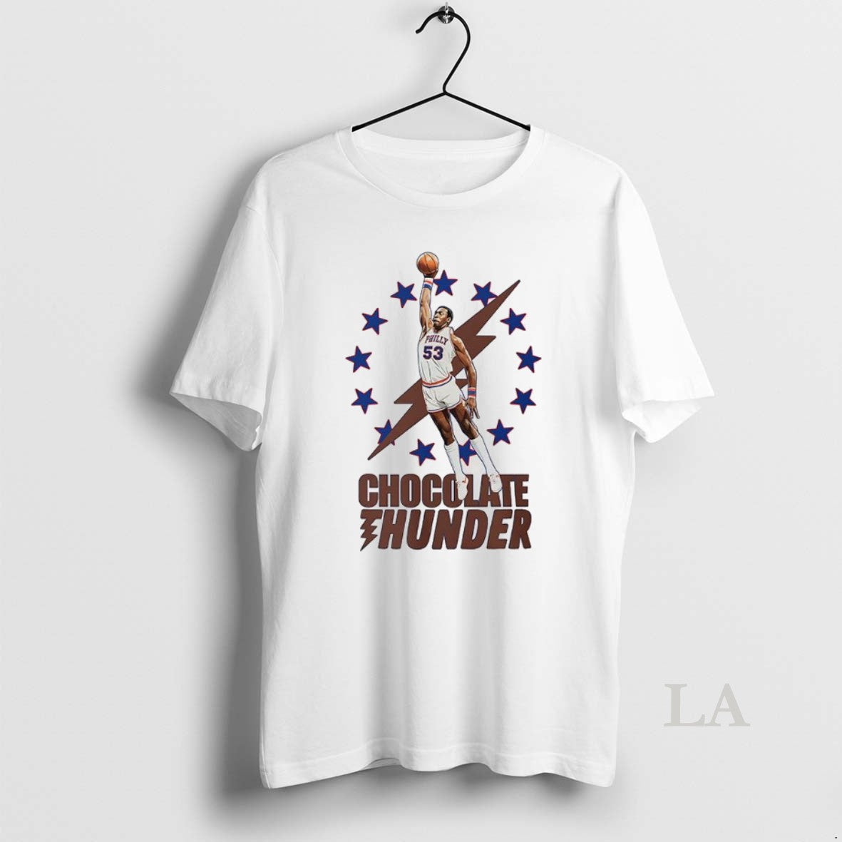 Original Darryl Dawkins Philadelphia 76ers Chocolate Thunder Dunk