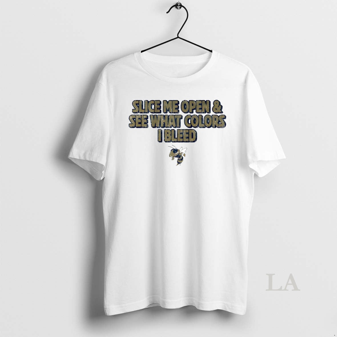 Original Georgia Tech Yellow Jackets Slice Me Open And See What Colors I Bleed Circle