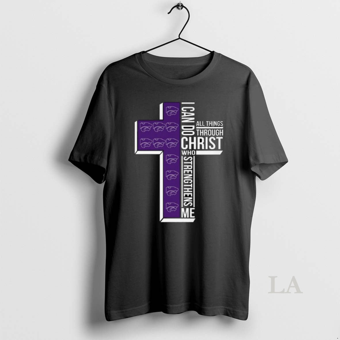 Original Kansas State Wildcats I Can Do All Things Through Christ Who Strengthens Me Cross