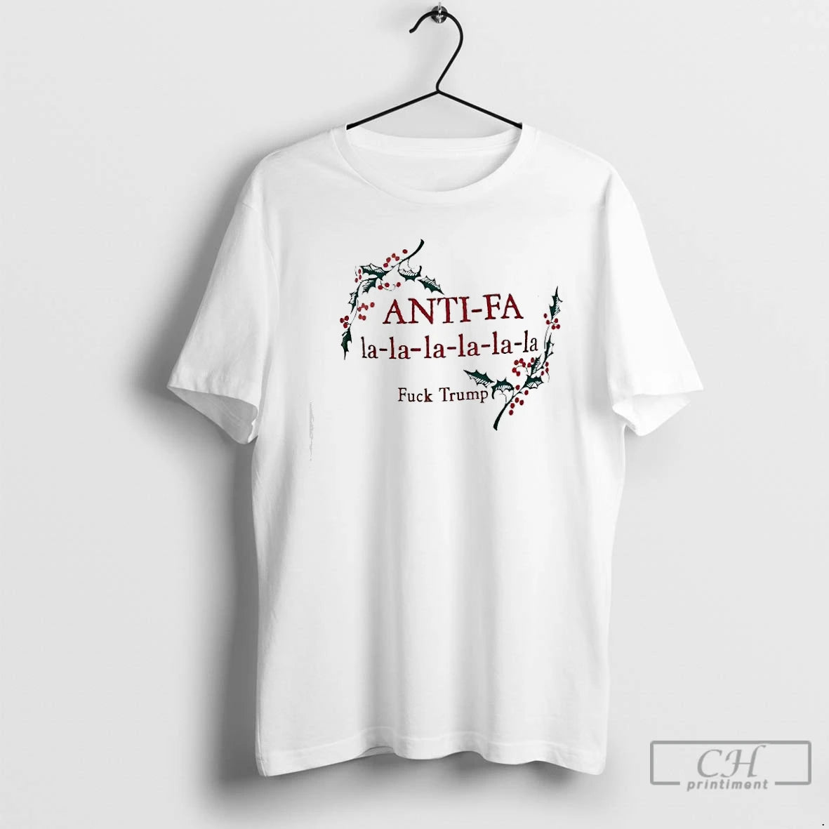 Premium Anti Fa La La La La La La Fuck Trump Christmas Season T Shirts