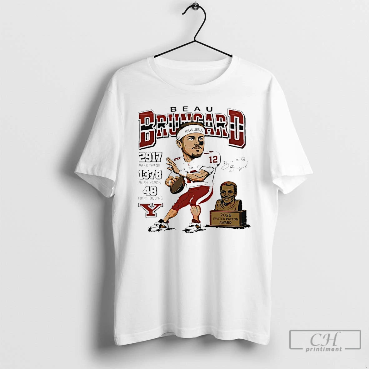 Premium Beau Brungard 2025 Walter Payton Award Winner Youngstown State Penguins Trophy T Shirts Sweater