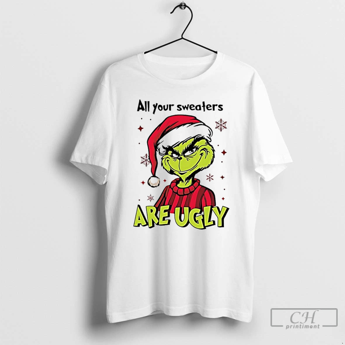 Premium Grinch Santa All Your Sweaters Are Ugly Christmas