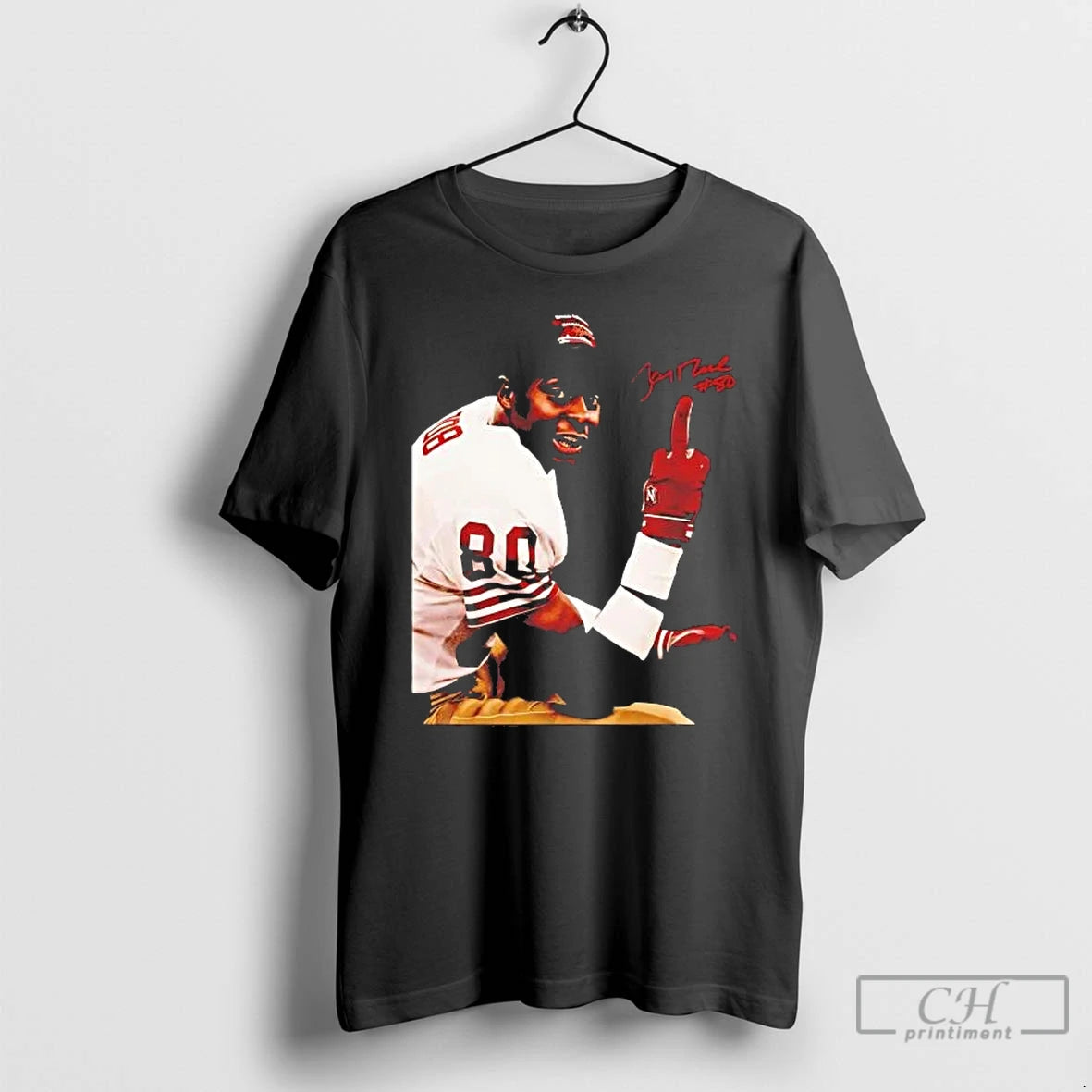 Premium Jerry Rice Middle Finger Signature Vintage
