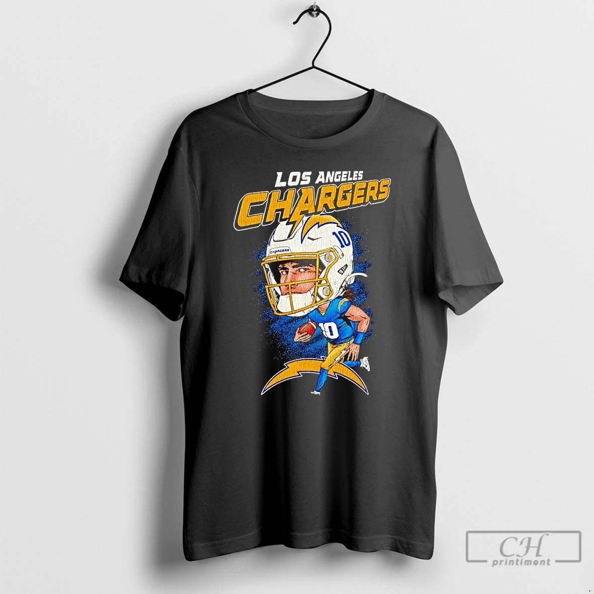 Premium Los Angeles Chargers Justin Herbert Caricature