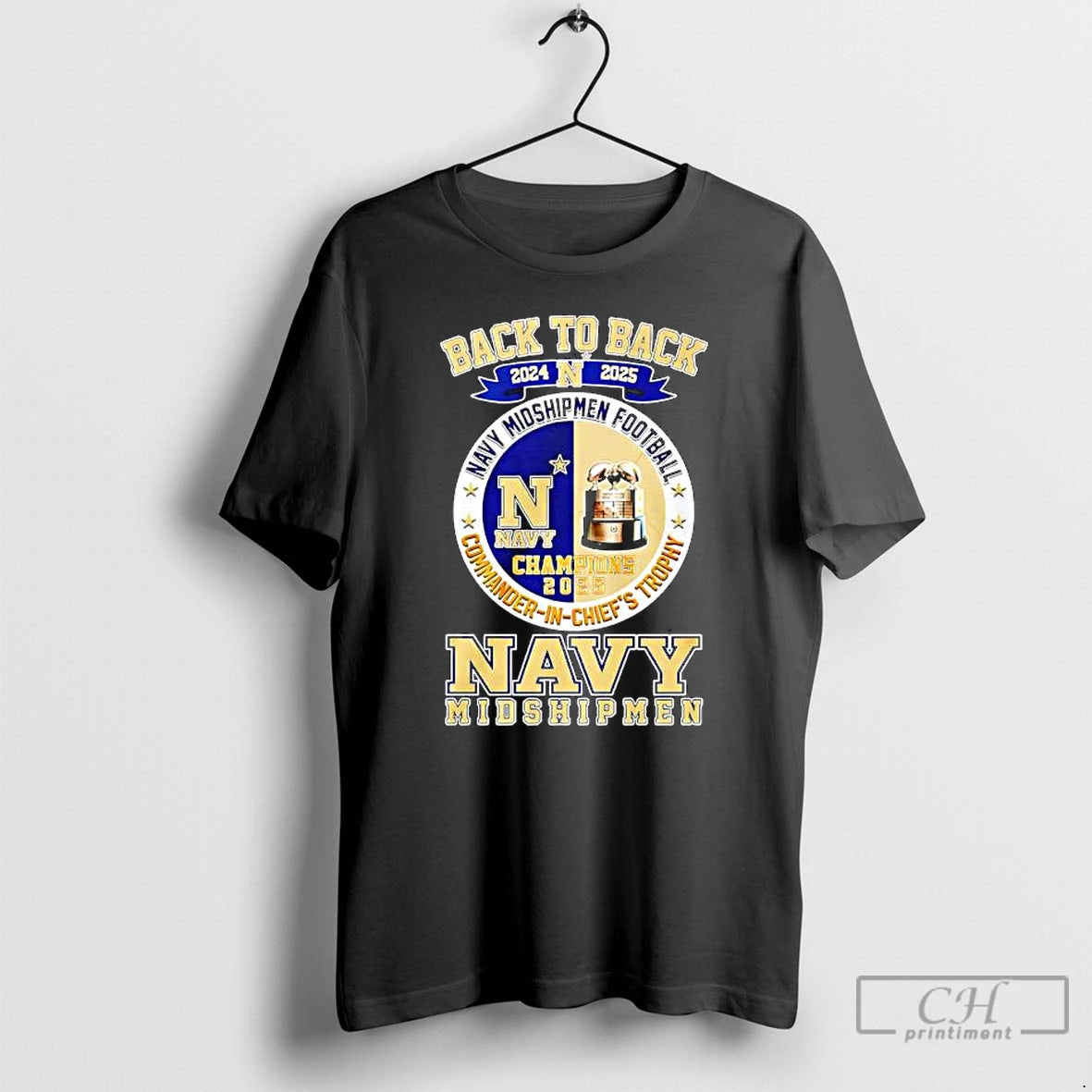 Premium Navy Midshipmen Football Commander In Chiefs Trophy Back To Back