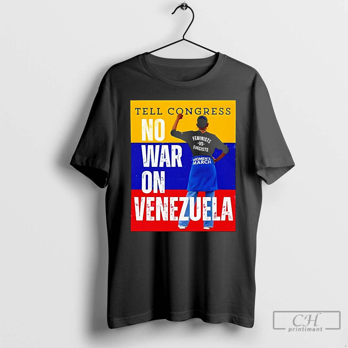 Premium Tell Congress No War On Venezuela Flag