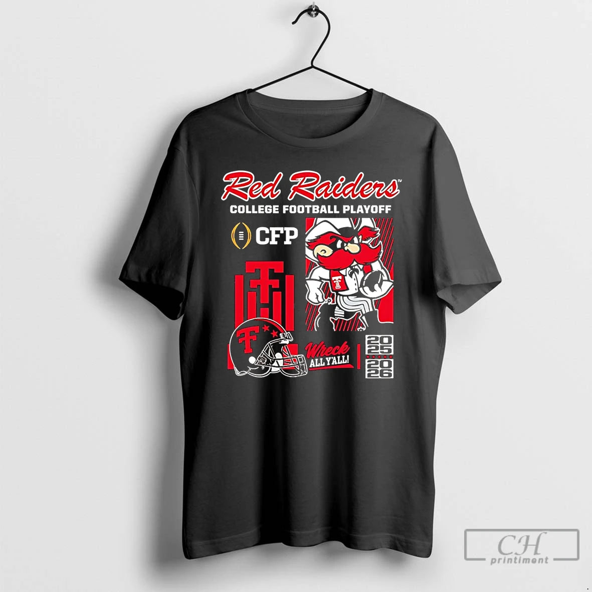 Premium Texas Tech Red Raiders Wreck All Yall 2025 College Football Playoff T Shirts Sweater