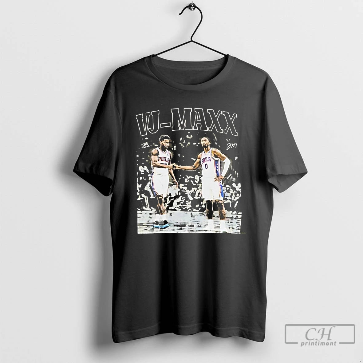 Premium V J Edgecombe And Tyrese Maxey Vj Maxx Philadelphia 76ers Signatures T Shirts Sweater