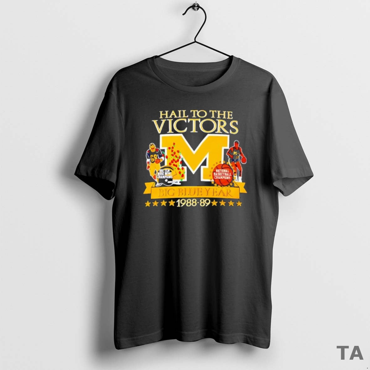 Top Michigan Wolverines Hail To The Victors 1988 1989 Big Blue Year Champions