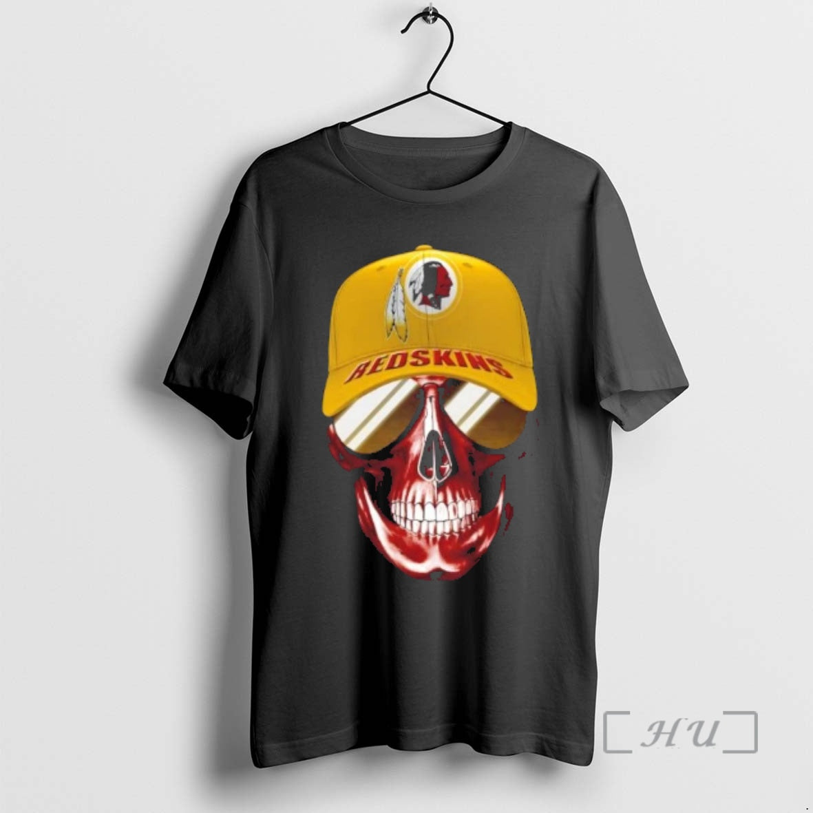 Trending Skull Wearing A Cap And Smile Washington Redskins Fans