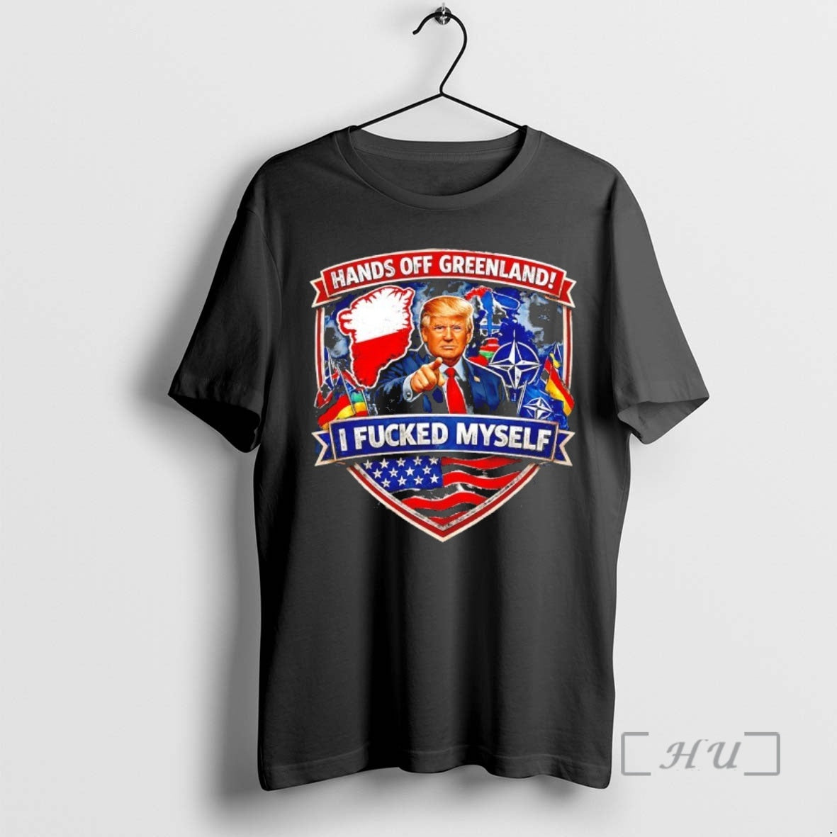 Trending Trump Hands Off Greenland I Fcked Myself Logo