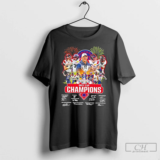 Classic 2025 Grey Cup Champions Davis Alexander And Players Montreal Alouettes Signatures T Shirts Sweater
