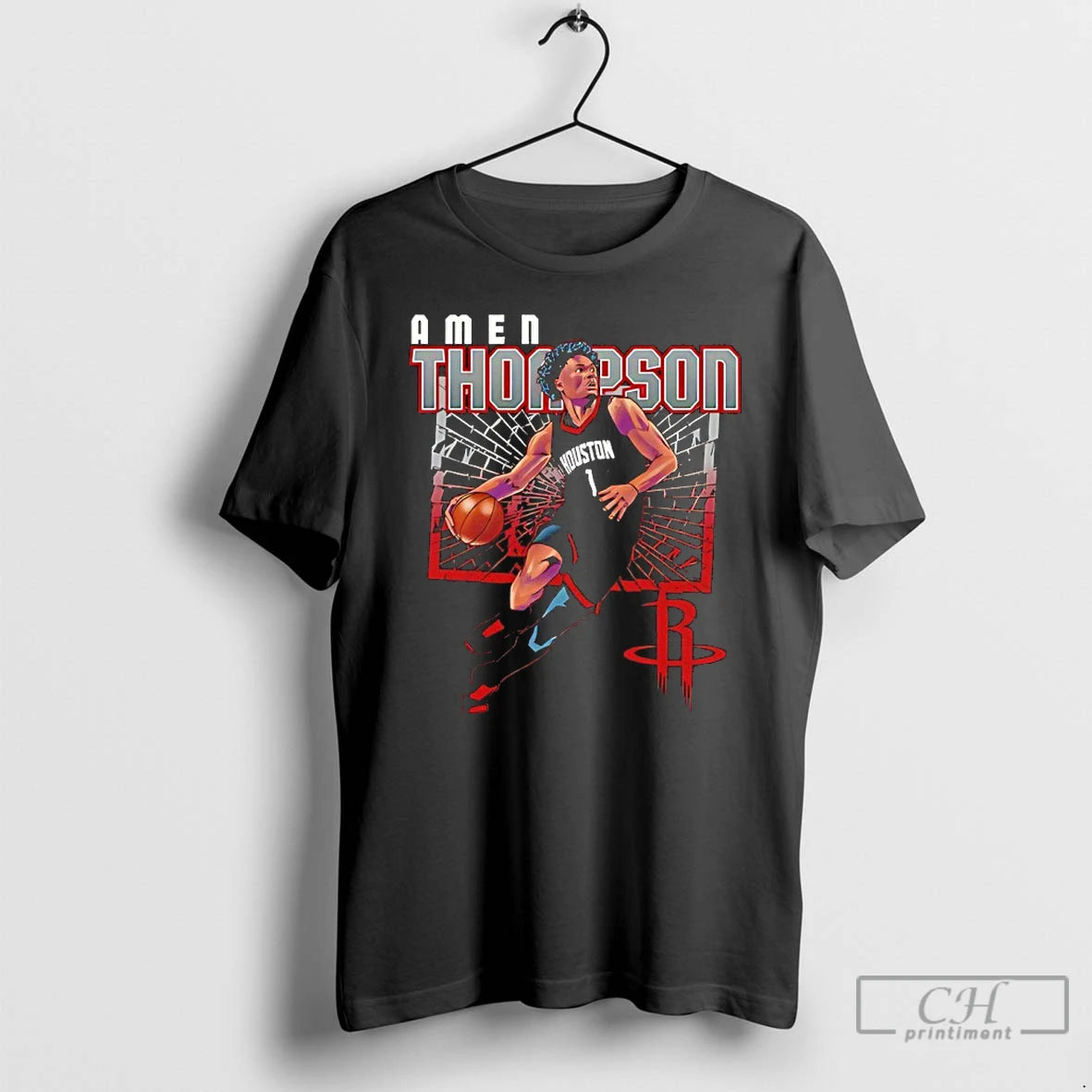 Classic Amen Thompson Houston Rockets Basketball Player Shattered