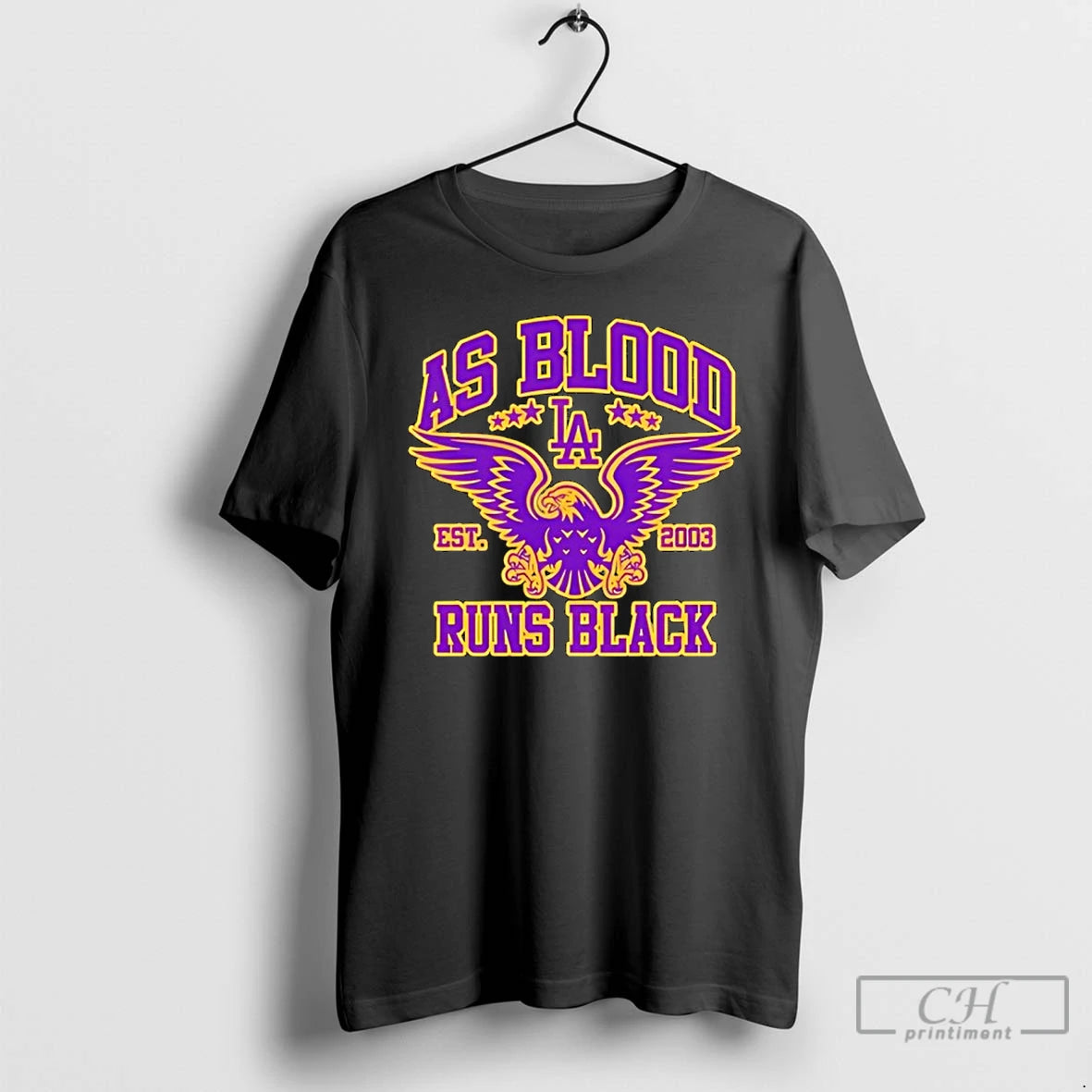Classic As Blood Runs Black Eagle Crest Purple N Gold