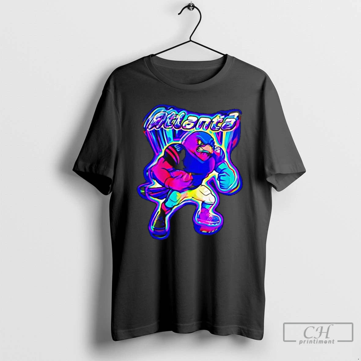 Classic Atlanta Football Retro Neon Vintage Mascot