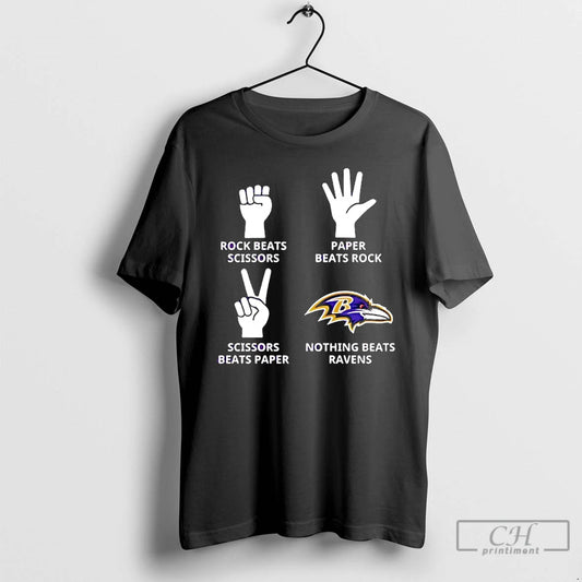 Classic Baltimore Ravens Nothing Beats Rock Beats Scissors Paper Beats Rock Scissors Beats Paper