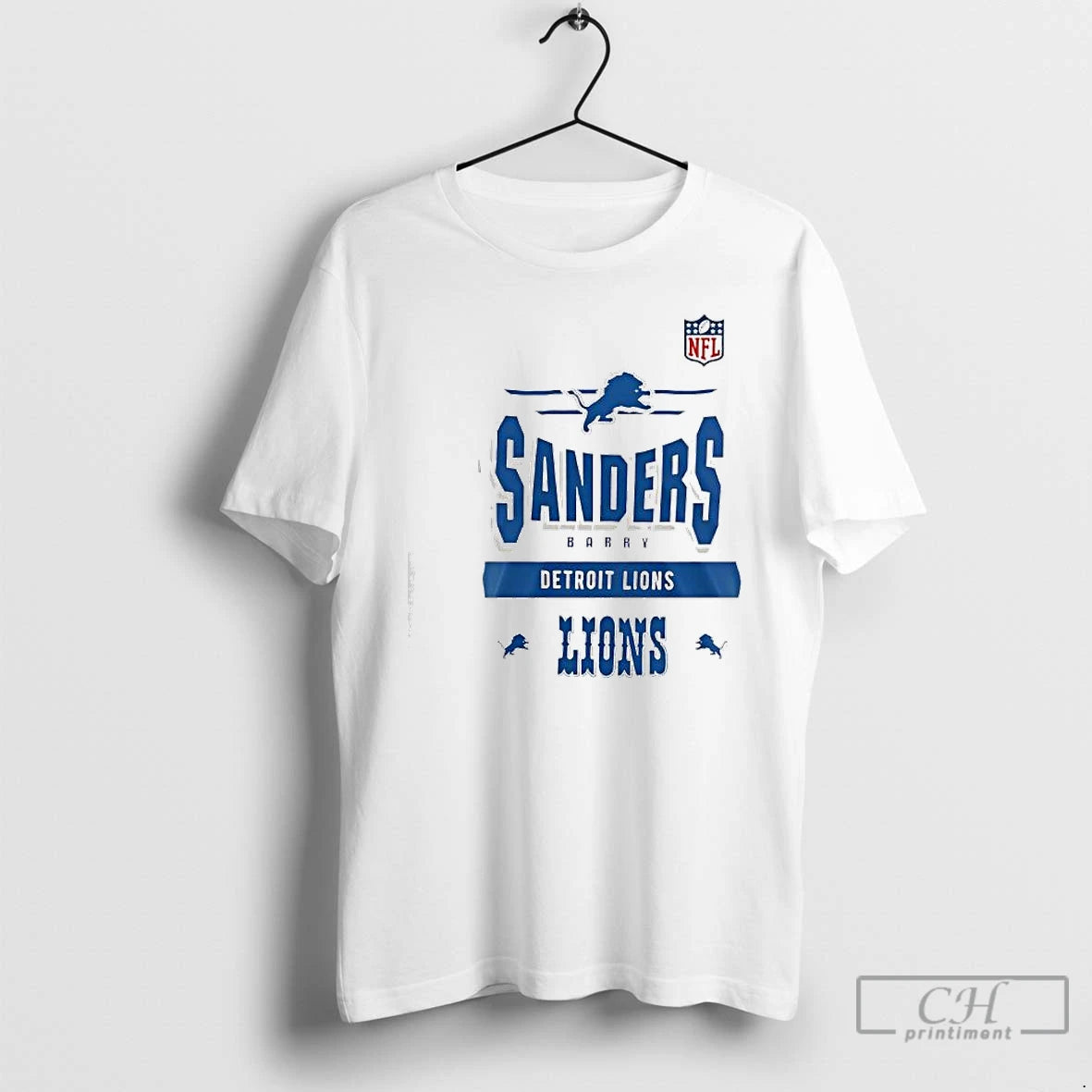 Classic Barry Sanders Detroit Lions Name Number Team Origins Vintage Logo