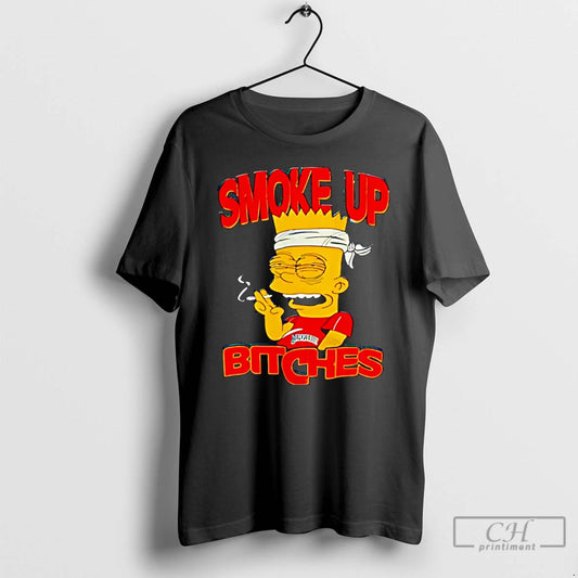 Classic Bart Simpson Bloodshot Smoke Up Bitches Christmas