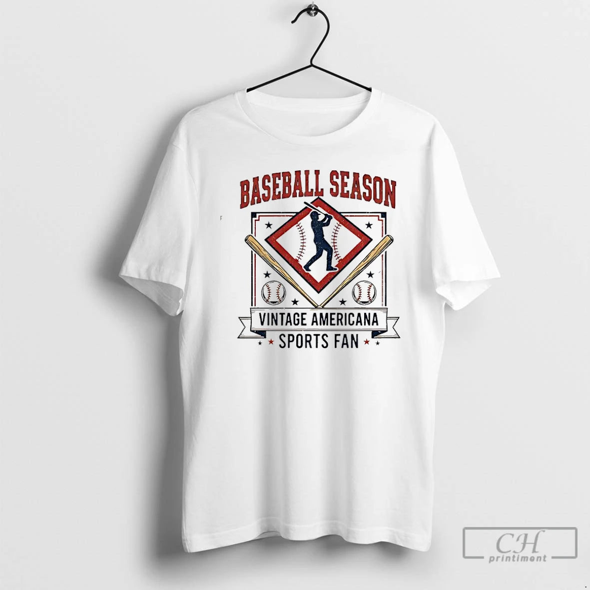 Classic Baseball Season Vintage Americana Sports Fan Graphic