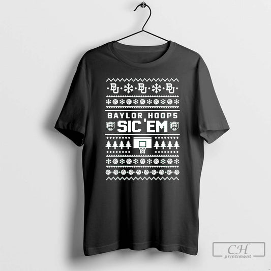 Classic Baylor Bears Hoops Sic Em Ugly Christmas Graphic