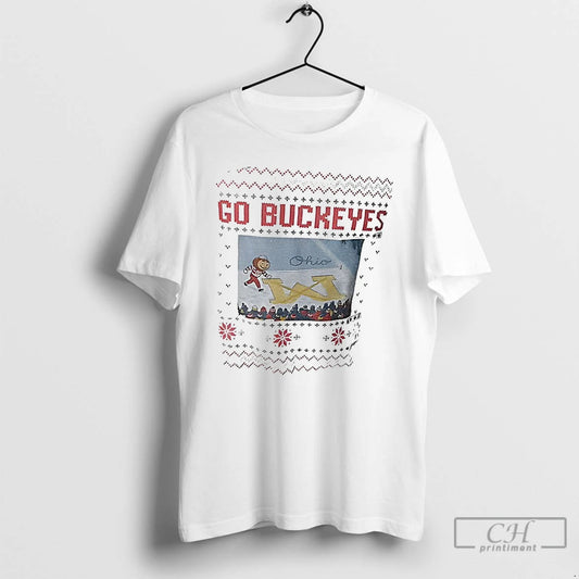 Classic Brutus Buckeye Ohio Snow Brutus Crosses Out Michigan Cartoon