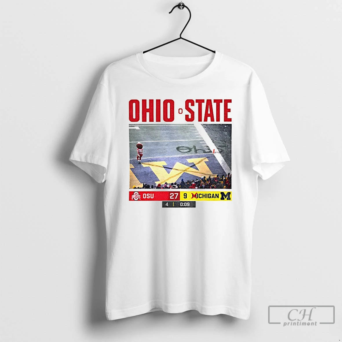 Classic Brutus Ohio State Snow Fan Brutus Vs Michigan Game Day Erase The M