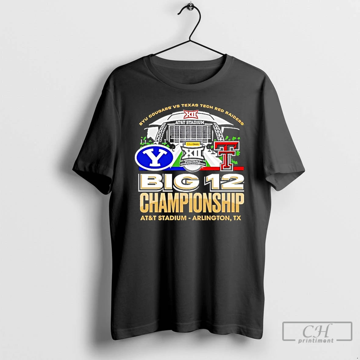 Classic Byu Cougars Vs Texas Tech Red Raiders Big 12 Football Championship Stadium Arlington Tx