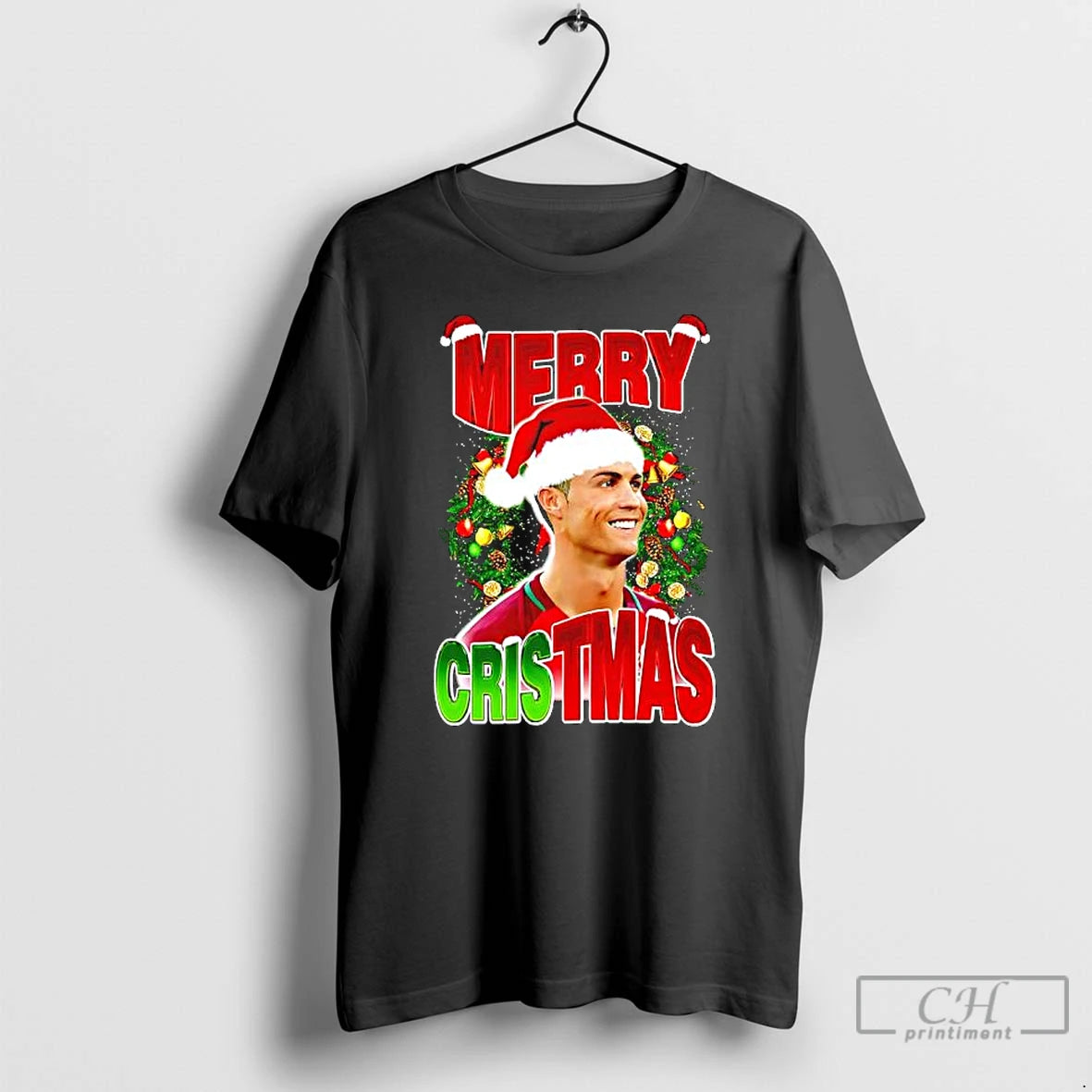Classic Camiseta De Natal Cristiano Ronaldo Merry Christmas Cristmas