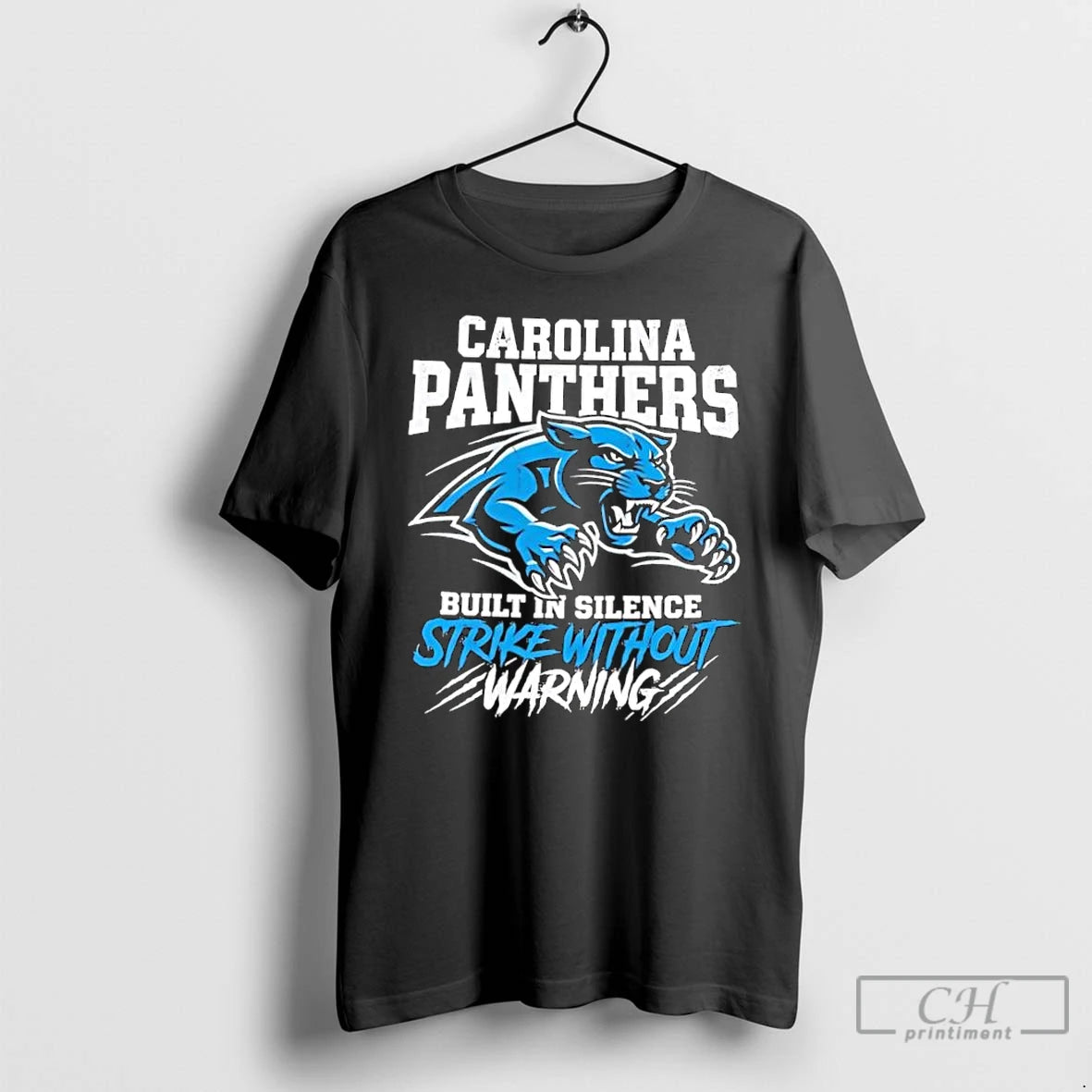Classic Carolina Panthers Built In Silence Strike Without Warning Graphic