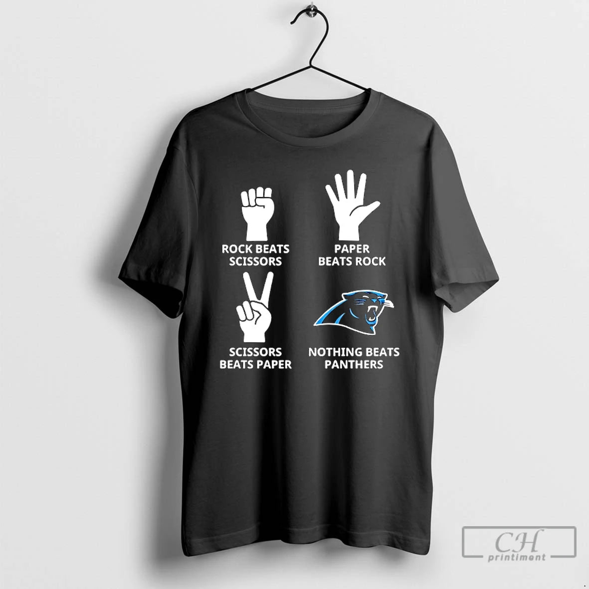 Classic Carolina Panthers Nothing Beats Rock Beats Scissors Paper Beats Rock Scissors Beats Paper