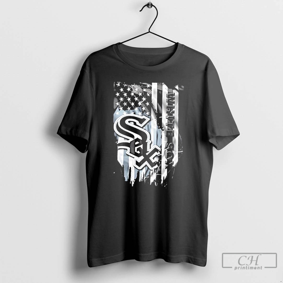 Classic Chicago White Sox Baseball X American Flag