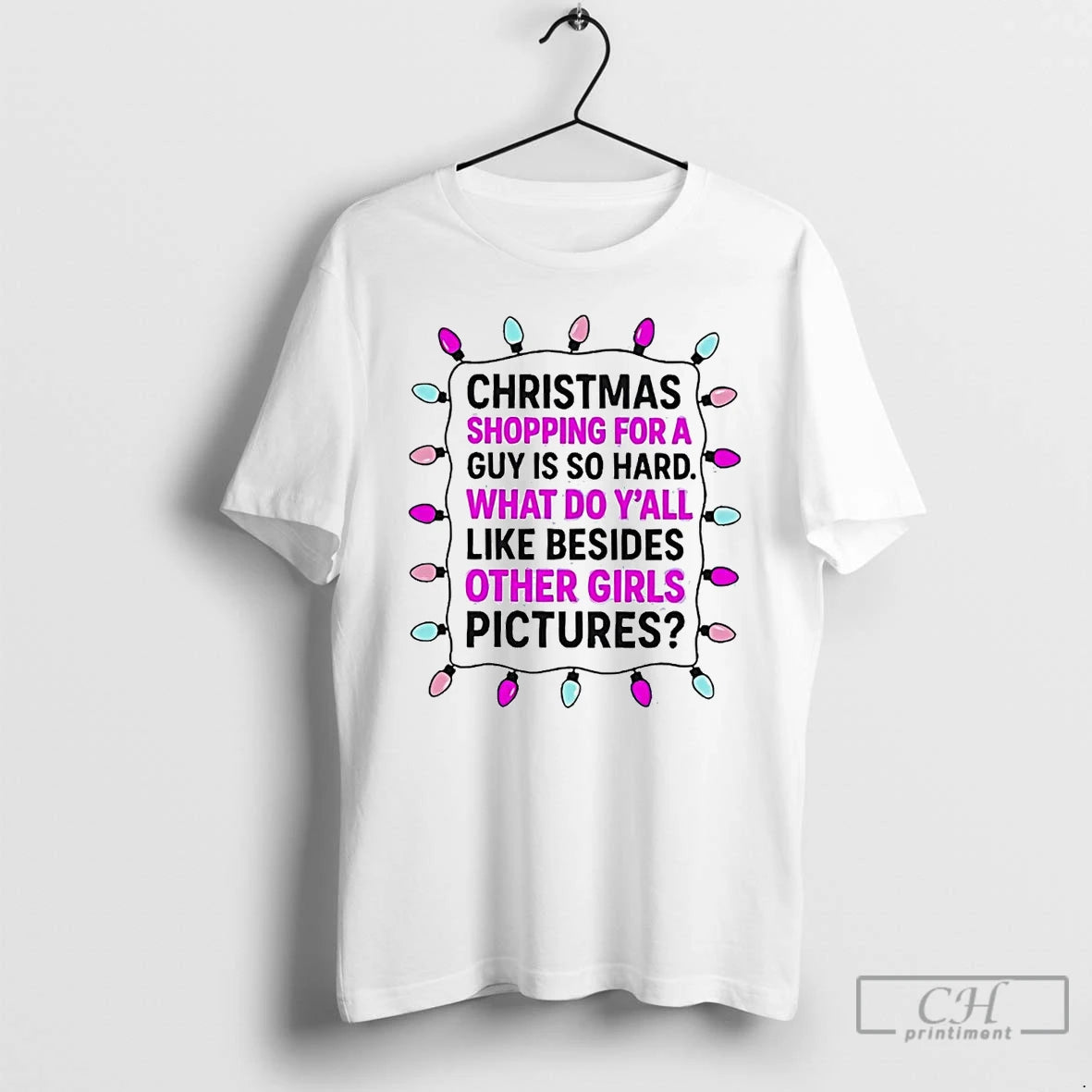 Classic Christmas Shopping For A Guy Is So Hard What Do Yall Christmas T Shirts