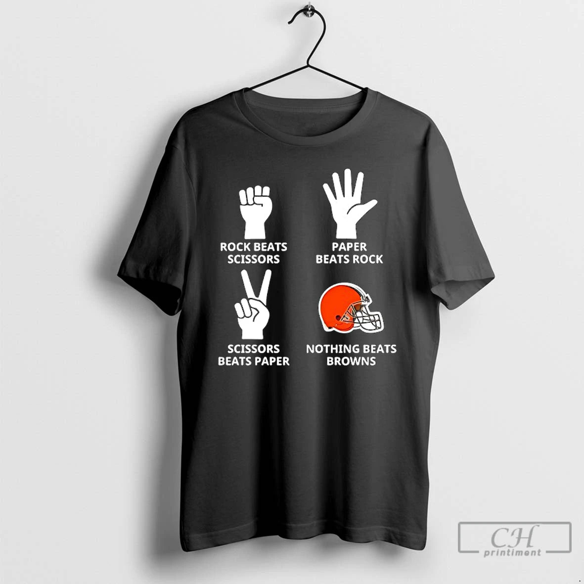 Classic Cleveland Browns Nothing Beats Rock Beats Scissors Paper Beats Rock Scissors Beats Paper