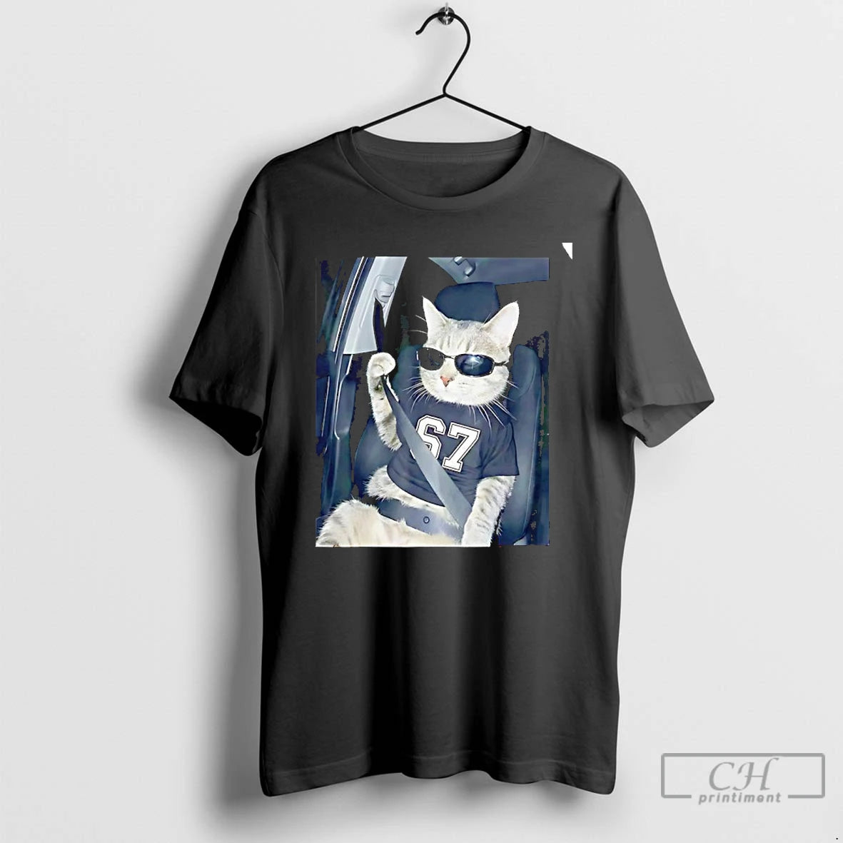 Classic Cool Cat Wearing Tee 6 7 And Sunglasses Buckle Up Meme T Shirts Sweater