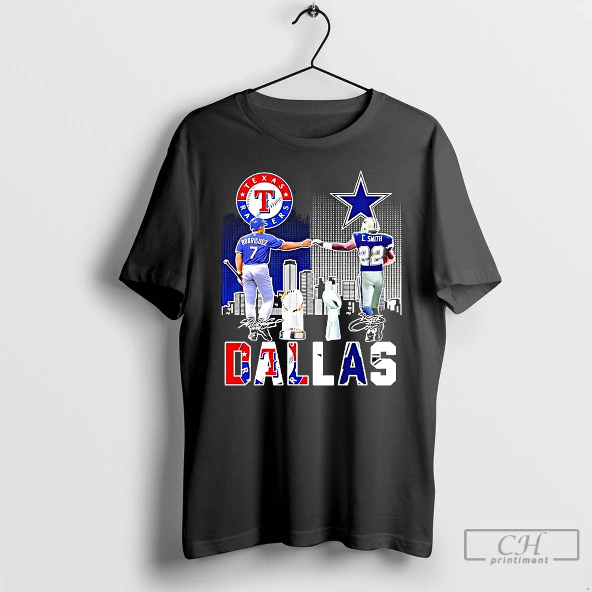 Classic Dallas Sports Teams Texas Rangers Dallas Cowboys Players Signatures