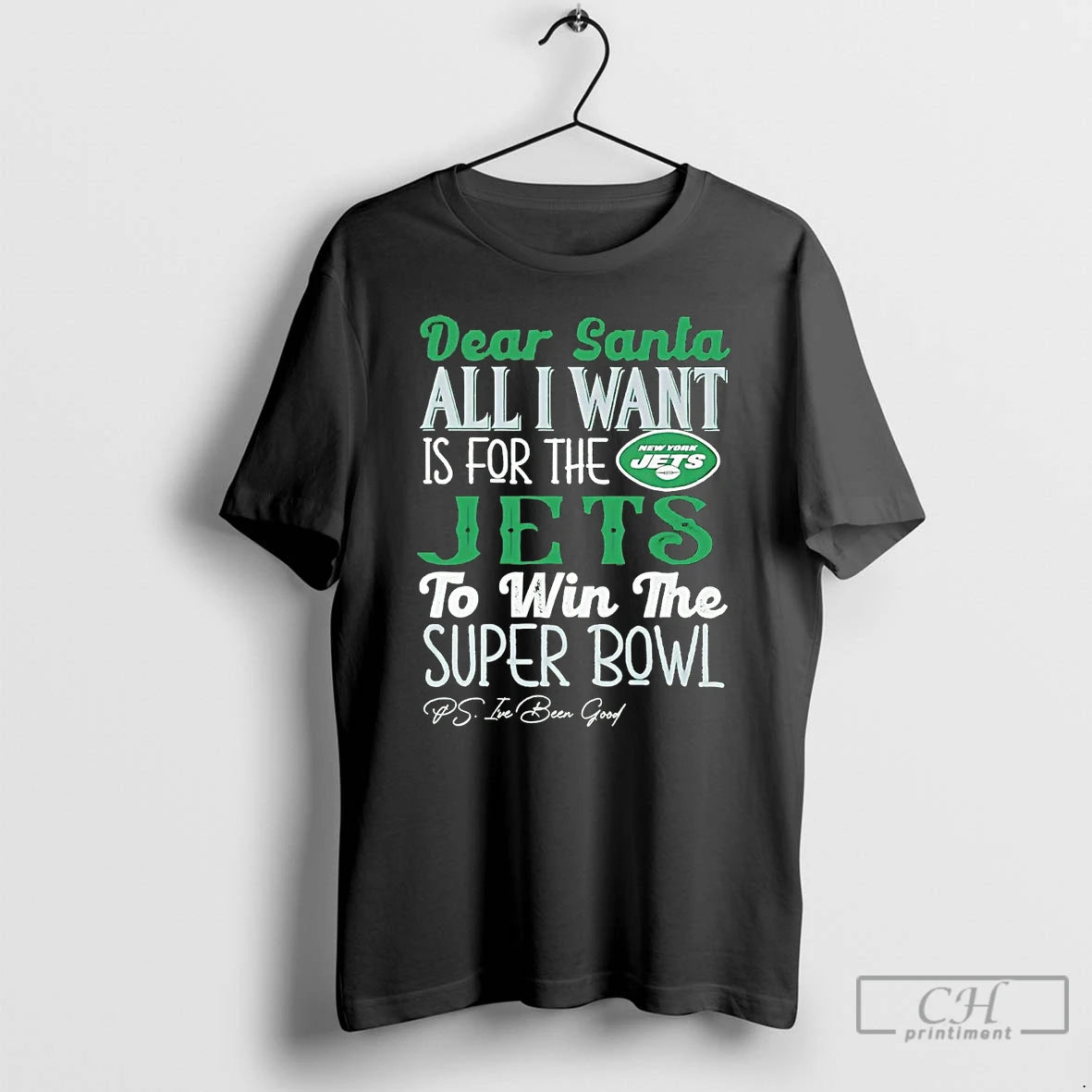 Classic Dead Santa All I Want Is For The New York Jets To Win The